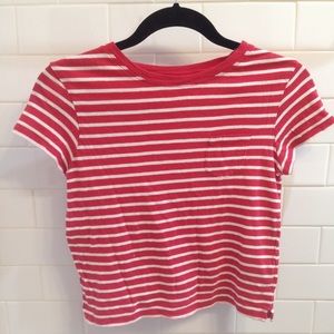 BDG Red and White Striped T-shirt